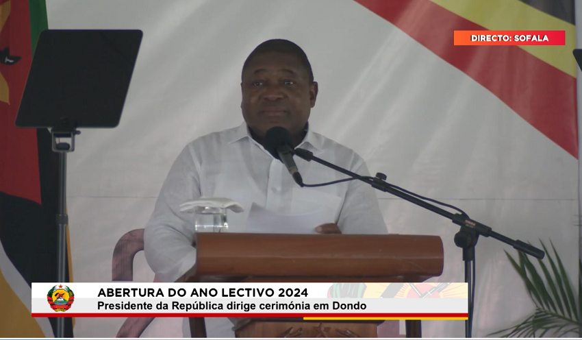 Abertura do ano lectivo : PR, Filipe Nyusi, dirigiu hoje no Dondo as cerimónias centrais